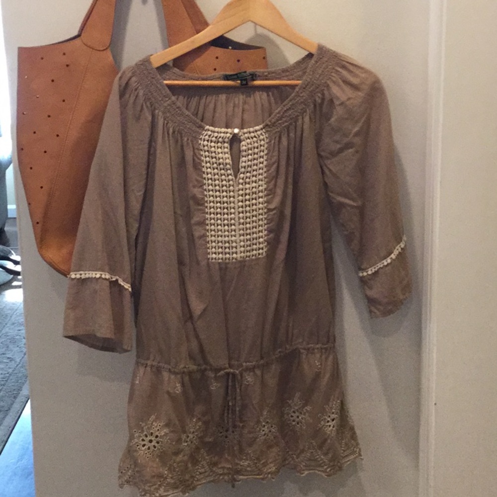 Drawstring waist blouse